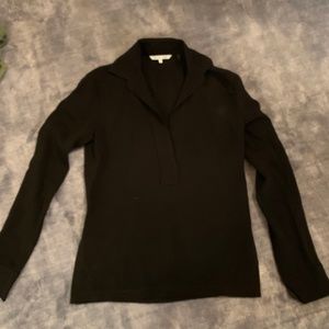 Long Sleeve Silk Polo Shirt